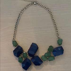 Chic Blue and Green Gemstone Necklace